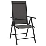 vidaXL Ensemble à manger de jardin 10 Pièces noir et anthracite