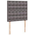 VidaXL Cadre de lit ottoman avec matelas gris 100x200 cm similicuir