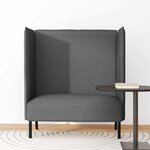 vidaXL Canapé à Haut Dossier Gris foncé 109 x 56 x 121 cm tissu