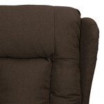 vidaXL Fauteuil Marron foncé Tissu