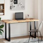 vidaXL Dessus de bureau non traité 120x60x4 cm bois d'acacia massif