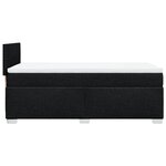 vidaXL Sommier à lattes de lit avec matelas Noir 100x200 cm Tissu