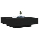 vidaXL Table basse Chêne noir 100 x 100 x 31 cm Bois d'ingénierie