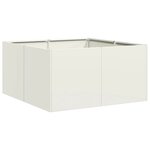 vidaXL Jardinière blanc 80x80x40 cm acier laminé à froid