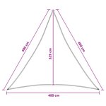 vidaXL Voile d'ombre Gris clair et blanc 4 x 4 x 4 m HDPE