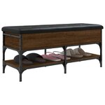 vidaXL Banc à chaussures chêne marron 102x42x45 cm bois d'ingénierie