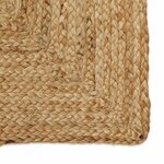 vidaXL Tapis de zone Beige 160 x 160 cm Jute
