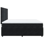 vidaXL Sommier à lattes de lit avec matelas Noir 180x200 cm Velours