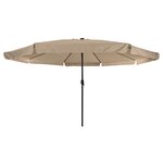 vidaXL Parasol de jardin Taupe  Noir 395 x 395 x 245 cm