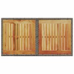 vidaXL Table de jardin gris 100x55x73 cm résine tressée et bois acacia