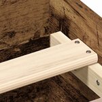 vidaXL Cadre de lit sans matelas vieux bois 135x190cm bois ingénierie