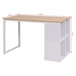 vidaXL Table d'écriture 120x60x75 cm Chêne et blanc