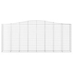vidaXL Paniers à gabions arqués 2 Pièces 400x50x160/180 cm fer galvanisé