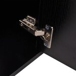 vidaXL Meuble de salle de bain 11 Pièces avec lavabo et robinet Noir