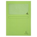 Paquet De 25 Chemises À Fenêtre Forever 130g/m2 - 22x31cm - Vert Pré - X 16 - Exacompta