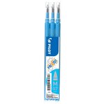 Lot de 3 recharges frixion pointe moyenne 0 7mm turquoise pilot