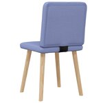 vidaXL Chaises à manger lot de 2 bleu jean tissu