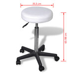 vidaXL Tabouret de bureau Blanc