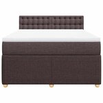 vidaXL Sommier à lattes de lit avec matelas Marron foncé 160x200 cm