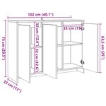 vidaXL Buffet chêne artisanal 102x33x75 cm bois d'ingénierie