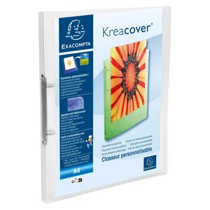 Classeur 2 Anneaux 15mm Polypropylène Chromaline 5/10e Krea Cover - A4 - Incolore - X 25 - Exacompta