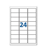 Lot de 20 Planches étiquettes autocollantes pour Timbres sur feuille A4 : 63 5 x 33 9 mm (24 étiquettes par feuille)