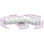 vidaXL Ensemble de canapés d'extérieur 8 pc Blanc et crème Polyester