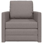 vidaXL Canapé-lit avec coussin Taupe 74 x 77 x 81 cm tissu