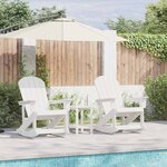 vidaXL Ensemble de salon de jardin 3 Pièces Blanc HDPE