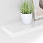vidaXL Étagère murale flottante 4 Pièces Blanc brillant 60x23 5x3 8cm MDF