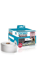 DYMO LabelWriter Boite de 1 rouleau de 170 étiquettes resistantes large, 59mm x 190mm