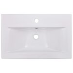 Vidaxl ensemble de meubles de salle de bain gris brillant aggloméré