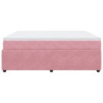vidaXL Sommier à lattes de lit avec matelas Rose 180x200 cm Velours
