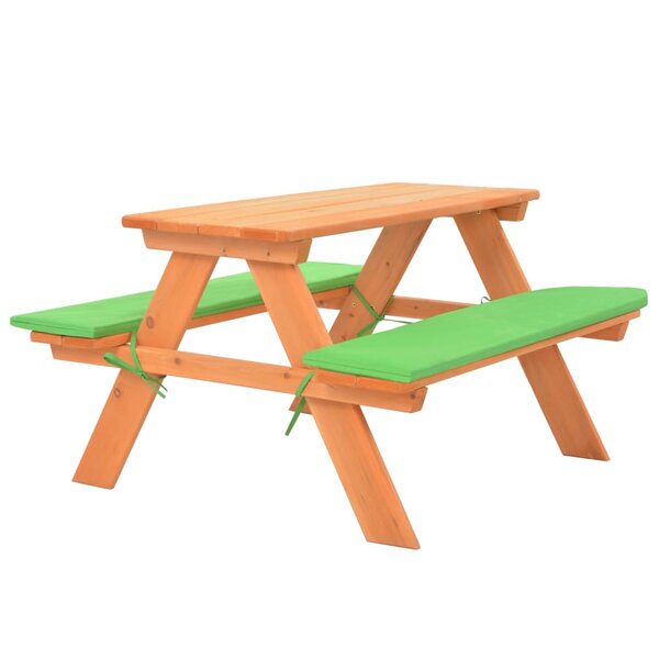 Table de pique-nique pour enfants avec bancs 89 x 79 x 50 cm sapin 02_0018690