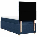 vidaXL Sommier à lattes de lit avec matelas Bleu 80x200 cm Tissu