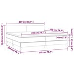 vidaXL Sommier à lattes de lit avec matelas LED Bleu foncé 200x200 cm