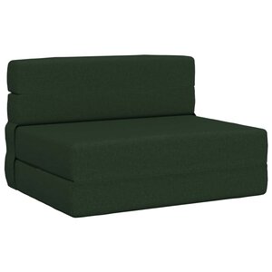 vidaXL Canapé-lit pliable Vert foncé 70 x 72 x 60 cm Tissu
