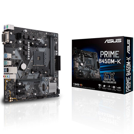 Asus prime b450m-k ii amd b450 emplacement am4 micro atx