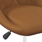 vidaXL Chaises pivotantes à manger lot de 6 Marron Velours