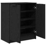 vidaXL Cabinet à chaussures avec étagère Chêne noir 59 x 35 x 70 cm