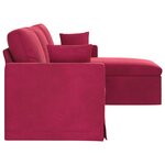 vidaXL Canapé Bordeaux 198 x 134 x 80 cm Velours
