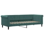 vidaXL Lit de jour avec gigogne sans matelas vert foncé 80x200 cm