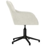 vidaXL Chaise pivotante de bureau Crème Velours