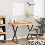 vidaXL Dessus de bureau carré bois massif d'acacia bordure assortie