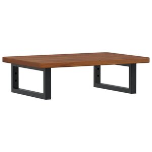 vidaXL Étagère de vasque murale acier et bois de chêne massif