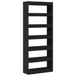 vidaXL Cabinet/Bibliothèque Noir 80x30x198 cm