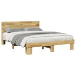 vidaXL Cadre de lit avec tête de lit sans matelas 150 x 200 cm