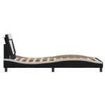 vidaXL Cadre de lit Viana sans matelas noir et blanc 100x200 cm similicuir