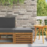 vidaXL Pouf d'Extérieur Bois d'Acacia Massif Naturel