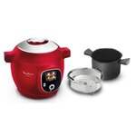 Moulinex ce85b510 multicuiseur intelligent cookeo + 6 l - 180 recettes préprogrammées - rouge